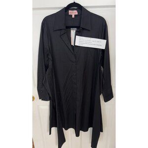 Chico’s Black Label Tunic Blouse Size L NWT Flowy Button Front